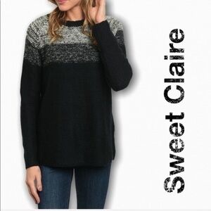 Sweet Claire black gray ombre Sweater